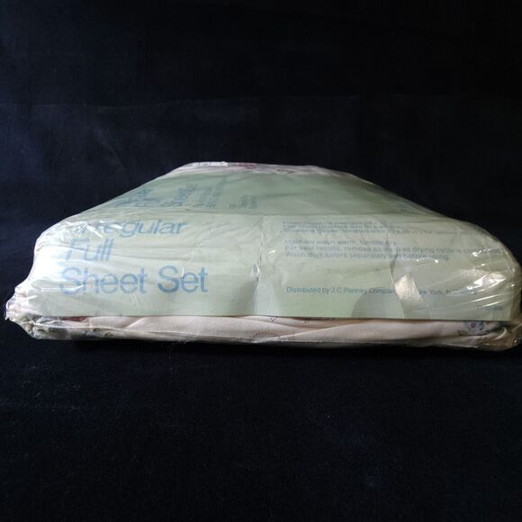 Vintage Floral Irregular Full Sheet Set Fitted & Flat Sheet / Double Pillowcases - Picture 4 of 7